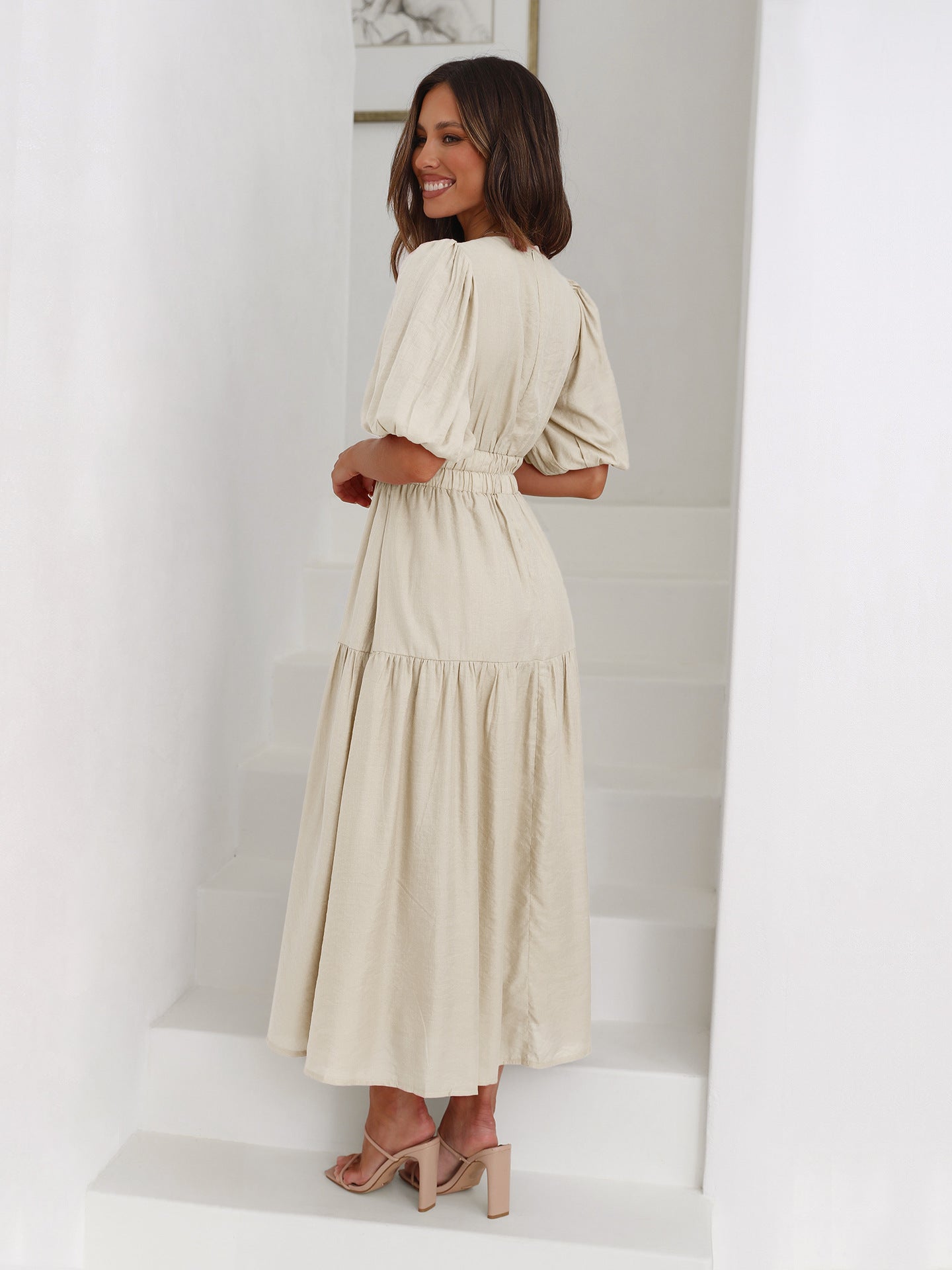 Aurielle™ V-Neck Flow Dress