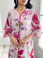Leah™ | Floral Print Ruffle Dress