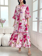 Leah™ | Floral Print Ruffle Dress