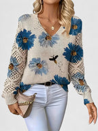 Kaiti™ - Elegant Floral Sweater