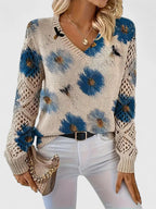 Kaiti™ - Elegant Floral Sweater