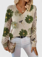 Kaiti™ - Elegant Floral Sweater